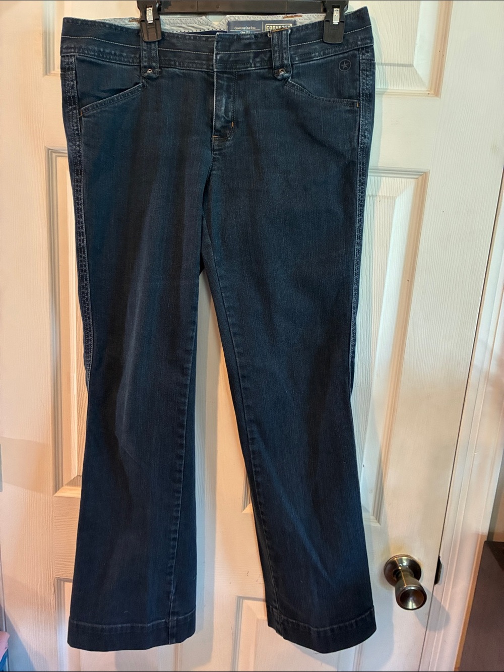 Converse Size 10 Dark Blue Boot Cut Jeans